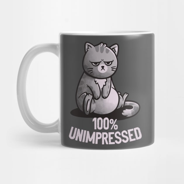 100% Unimpressed Cute Funny Cat Gift by eduely